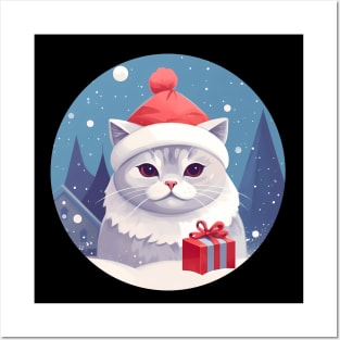British Shorthair Cat Xmas, Love Cats Posters and Art